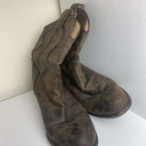 STUDIO PAOLO - Brown Leather Cowboy Boots